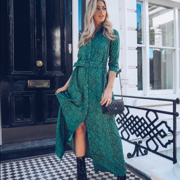 RARE VTG, Vogue Runway2020 Blue/Black Tiger Dress - Picture 10 of 16